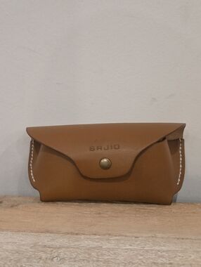 Bajio Tan Leather Sunglasses Case - Men's Accessory